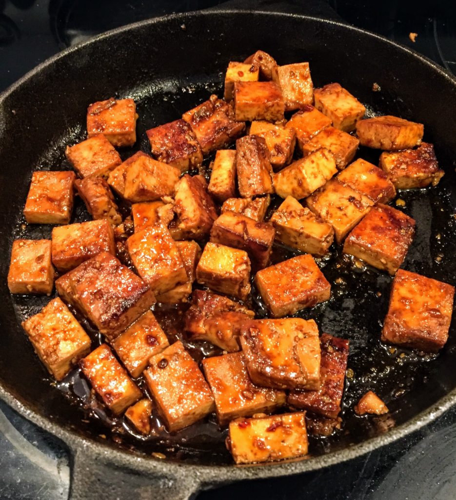 Tofu, smoky and spicy