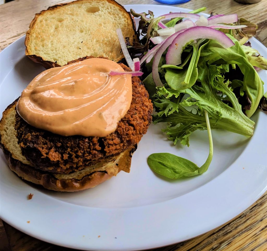 The sweet potato and black bean burger @ Lulu's Local Eatery, St. Louis